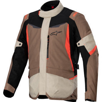 IN STOCK OPEN BOX ALPINESTARS ST-1 WP Jacket - Dark Khaki/Sand/Black/Red Fluo - Medium 3200625-866-M