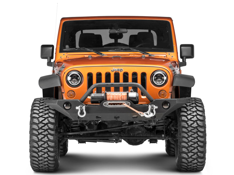 Raxiom 97-18 Jeep Wrangler TJ/JK Axial Halo Headlights w/ DRL Amber Signals- Blk Hsng (Clear Lens) J108037