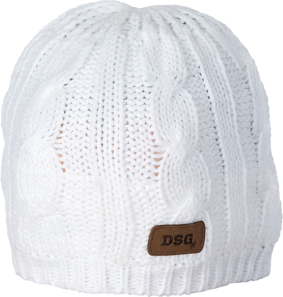 DSG Cable Knit Beanie (Ivory) 12619