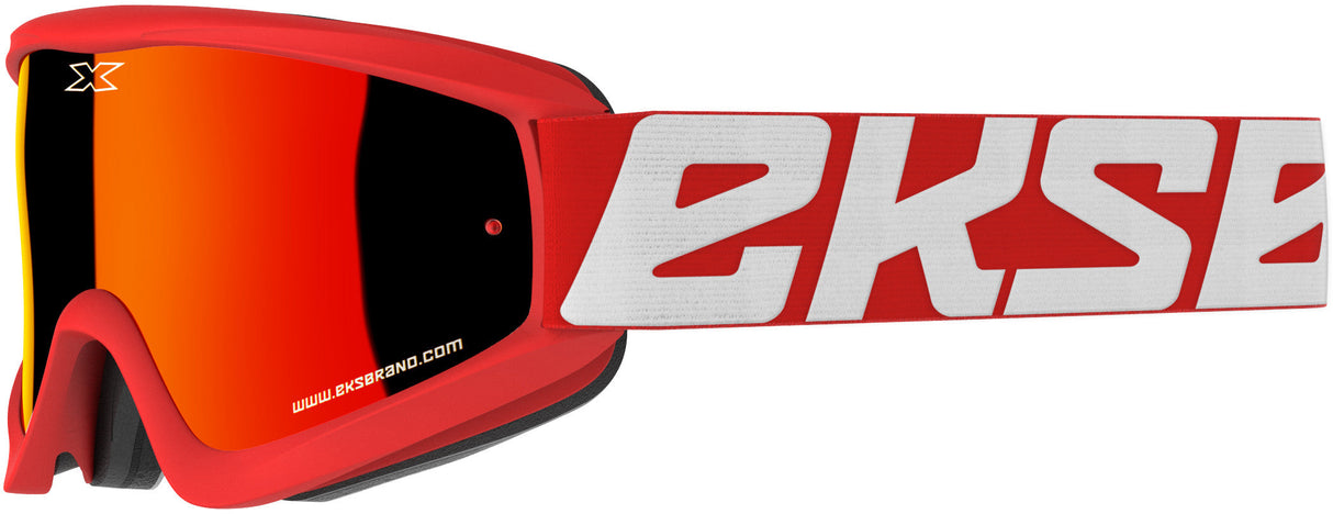 EKS BRAND Flat-Out Goggle Red W/Red Mirror 067-10440
