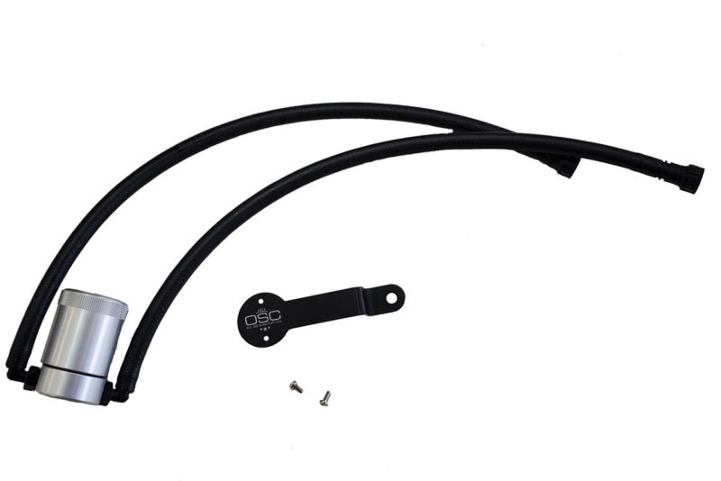 J&L 14-18 Chevy/GM Truck/SUV 5.3L V8 Driver Side Oil Separator 3.0 - Clear Anodized 3085D-C