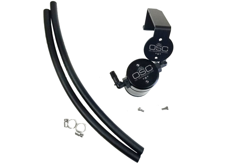 J&L 16-17 Chevrolet SS 6.2L Passenger Side Oil Separator 3.0 - Black Anodized 3083P-B