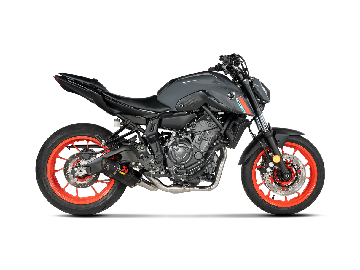 AKRAPOVIC S-Y7R2-AFC Stainless Steel/Carbon Fiber Race Exhaust MT-07/FZ-07 XSR 700/Tracer 900 GT 2016-2024 1810-2226
