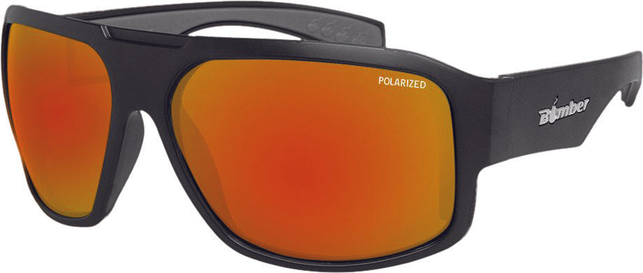 BOMBER Mega Bomb Eyewear Matte Black W/Red Mirror Polarized M111-RM