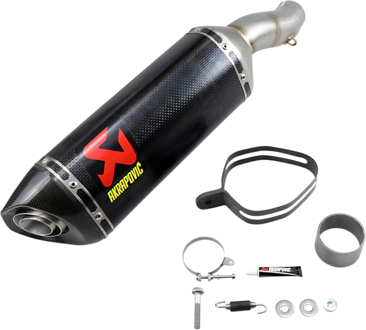AKRAPOVIC Slip-On Line Muffler - Carbon Fiber Ninja ZX-6R 2009-2024 S-K6SO7-ZC 1811-3697