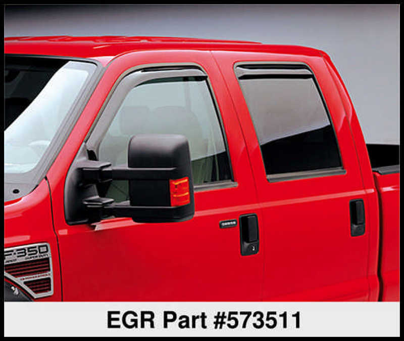 EGR 99+ Ford Super Duty Crew Cab In-Channel Window Visors - Set of 4 (573511) 573511