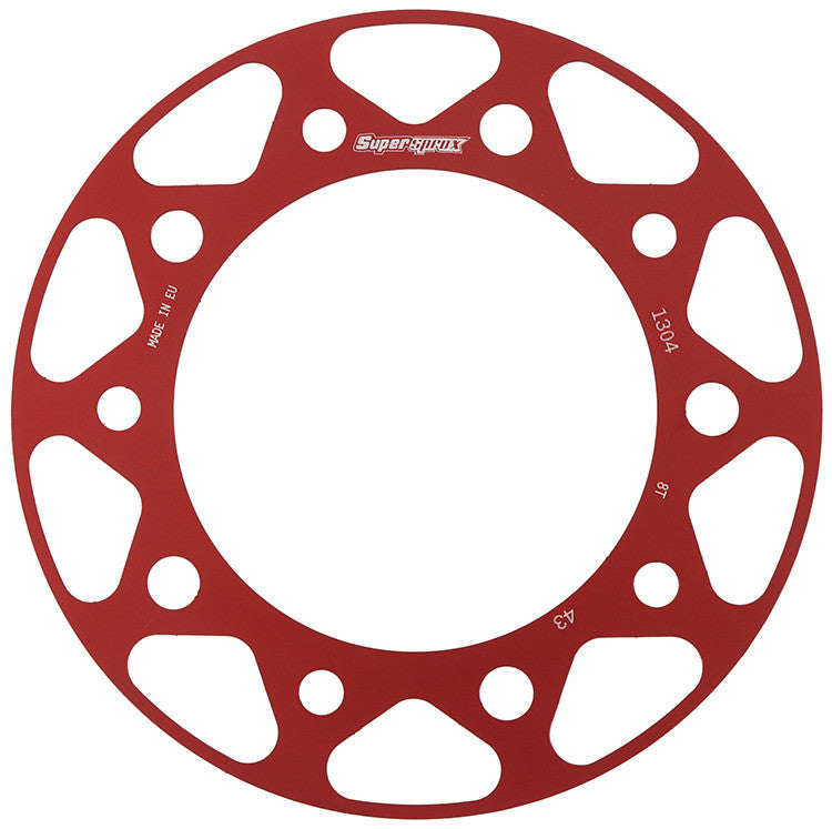 SUPERSPROX Rear Edge Sprkt Color Disk Alu 43t-525 Red Hon/Yam RACD-1304-43-RED