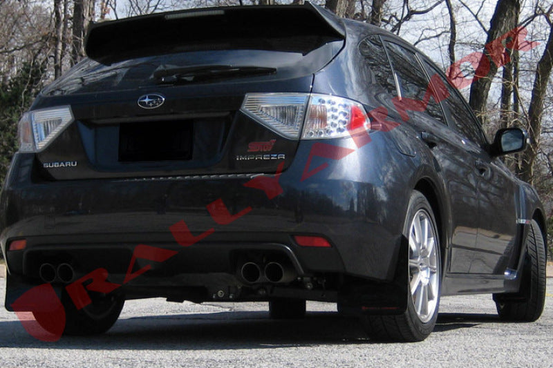 Rally Armor 08-11 Subaru STI (Hatch Only) / 11-14 WRX (Hatch Only) Black UR Mud Flap w/ Red Logo MF15-UR-BLK/RD