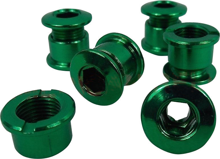 INSIGHT Alloy Chain Ring Bolts 6.5mm Green INBO654GRGR
