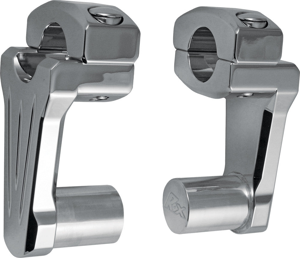 ROX Pivoting Handlebar Riser Chrome 1" W/3" Rise 4R-P3CC02