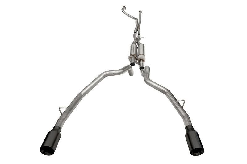 Corsa 21-22 Dodge Ram TRX Crew Cab Xtreme Catback Exhaust Dual Rear Black Tip 21189BPC