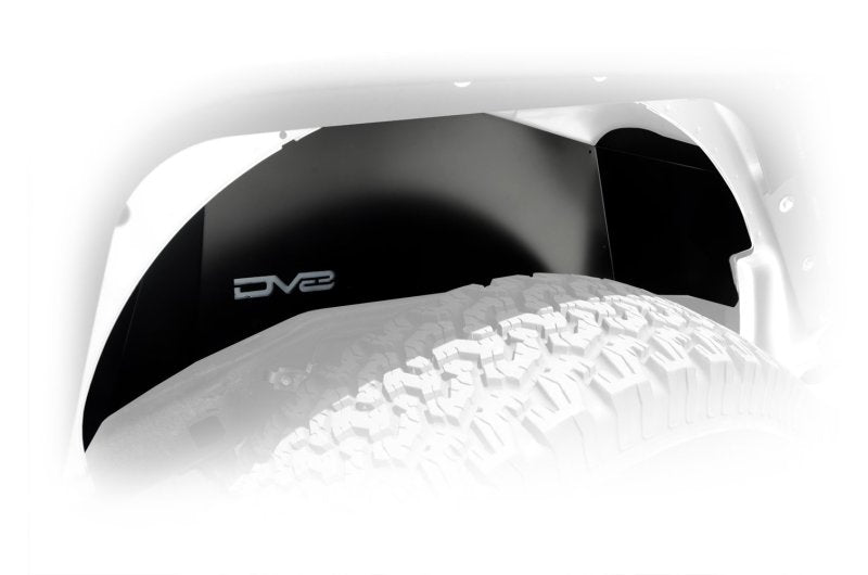 DV8 Offroad 07-18 Jeep Wrangler JK Rear Aluminum Inner Fender - Black INFEND-01RB