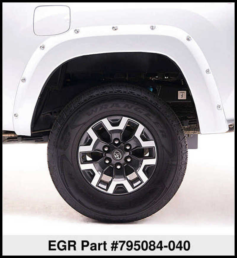 EGR 16+ Toyota Tacoma w/Mudflap Bolt-On Look Color Match Fender Flares - Set - Super White 795084-040