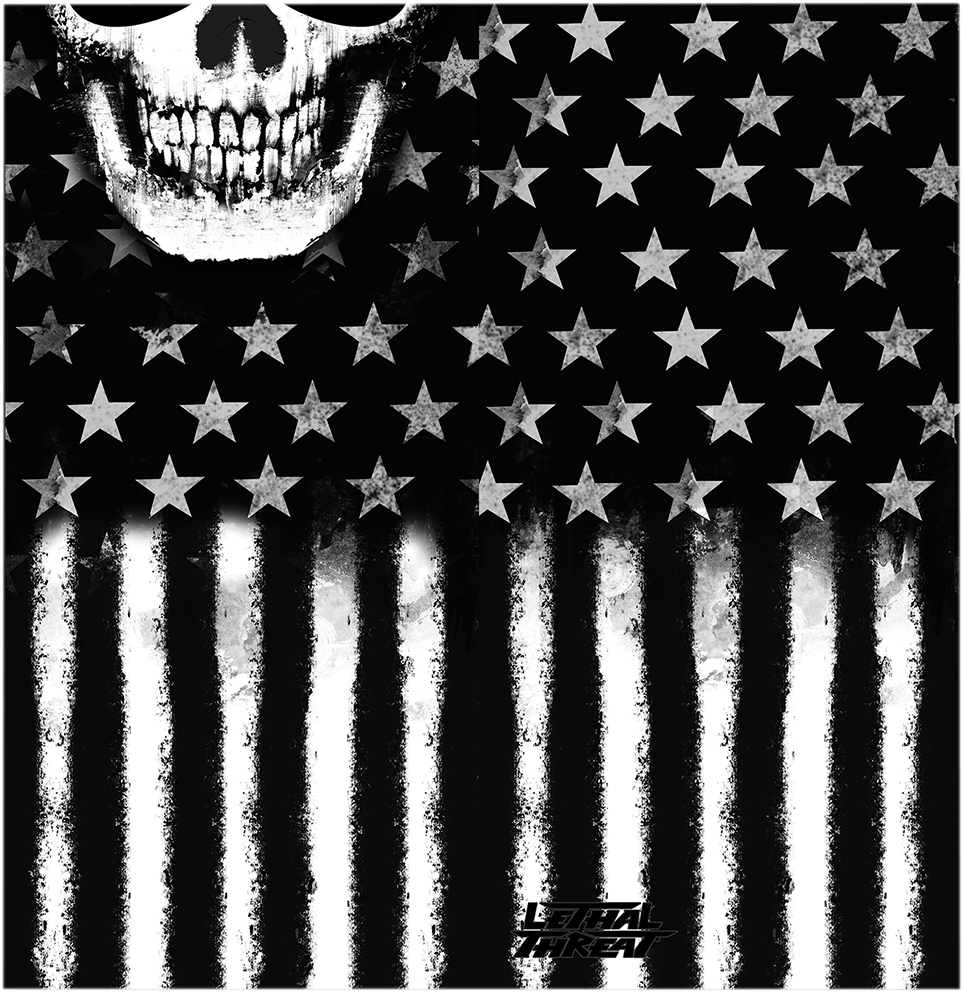 LETHAL THREAT Neck Scarf - America Skull NS90805