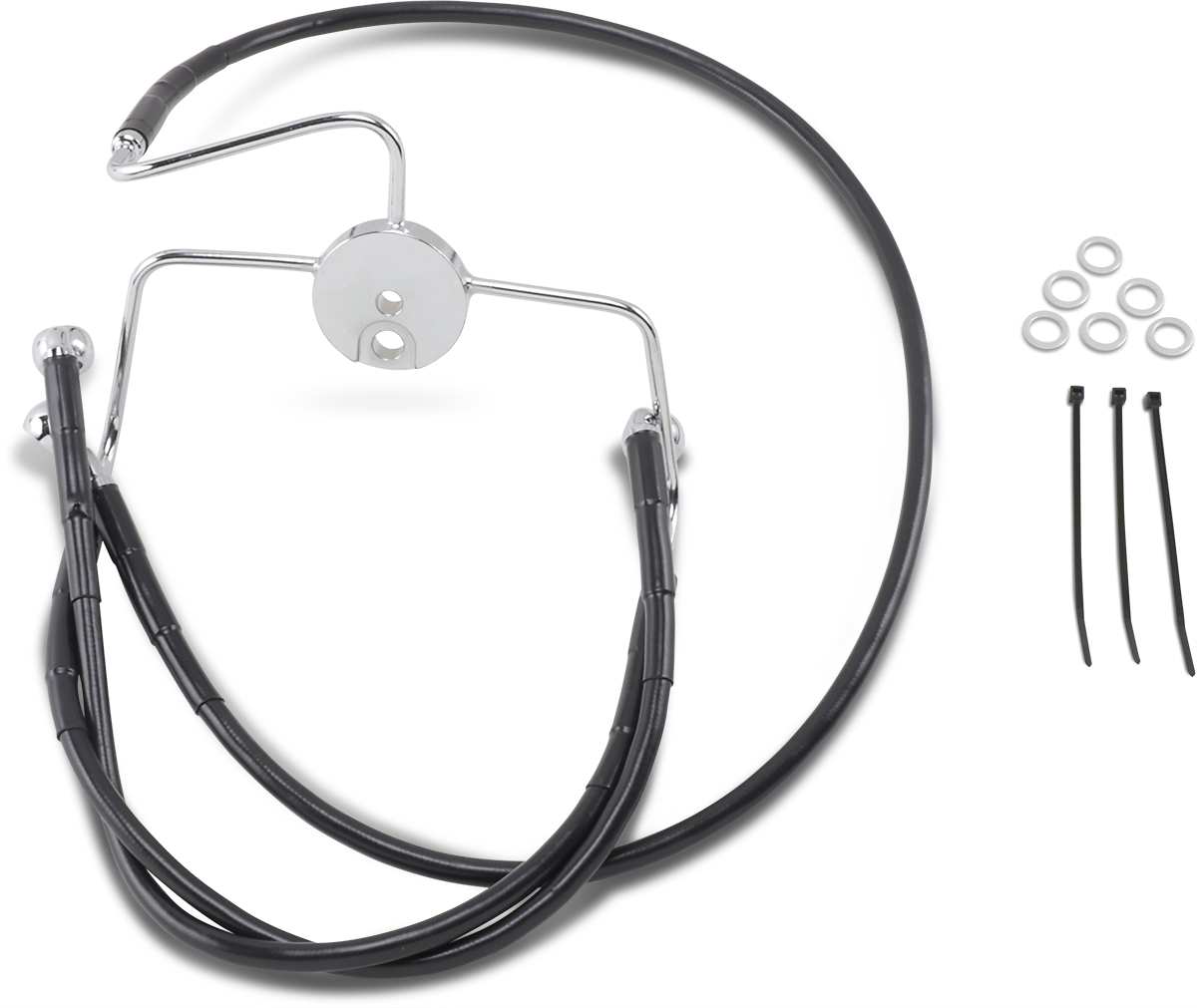 DRAG SPECIALTIES Línea de freno - Delantero - Negro - +8" LONGITUD S/B 16"/33 1/2" 644410-8BLK