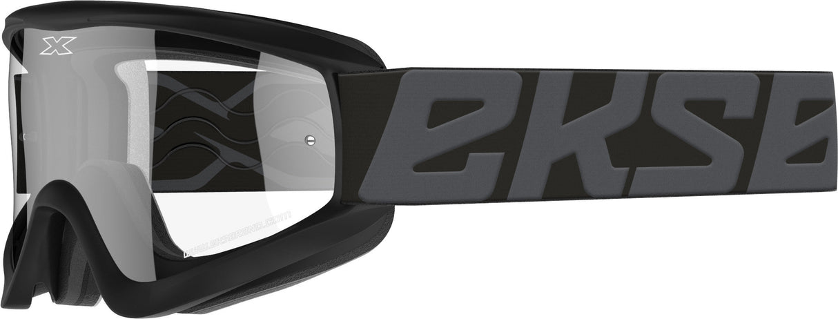 EKS BRAND Flat-Out Goggle Stealth Black W/Clear Lens 067-60405