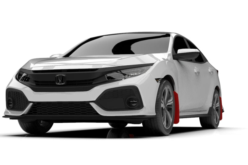 Rally Armor 17-19 Honda Civic Sport Touring Red UR Mud Flap w/ White Logo MF51-UR-RD/WH