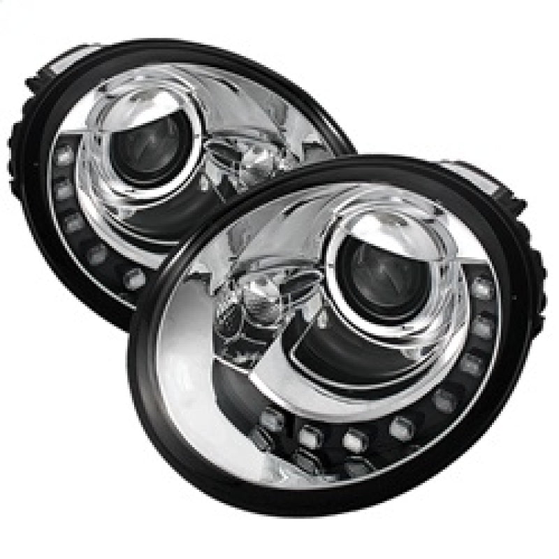 Spyder Volkswagen Beetle 1998-2005 Projector Headlights DRL Chrome PRO-YD-VB98-DRL-C 5080554