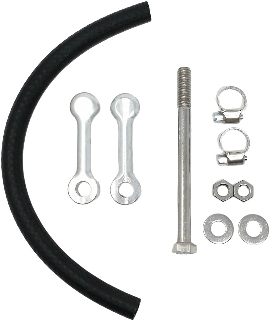 DK CUSTOM PRODUCTS Billet Tank Lift Kit 2" `99-17 Softail Machine Finish DK-SFT-TLK-2-M