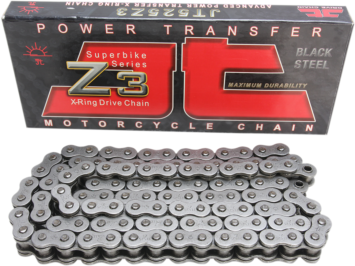 JT CHAINS 525 Z3 - Heavy Duty X-Ring Sealed Drive Chain - Steel - 120 Links JTC525Z3-120RL