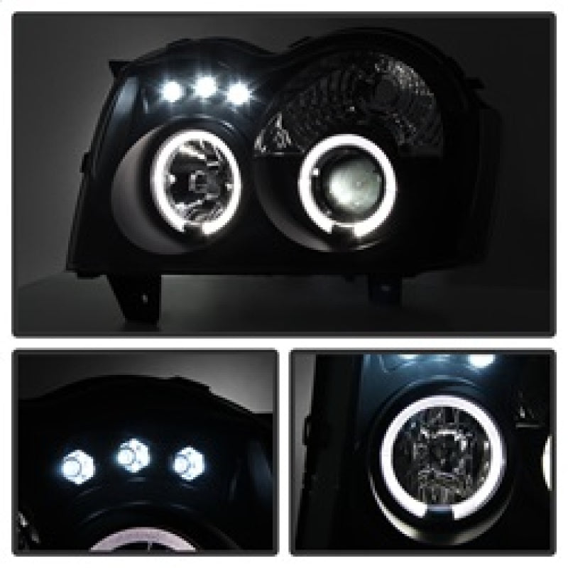 Spyder Jeep Grand Cherokee 05-07 Projector Headlights LED Halo LED Blk Smke PRO-YD-JGC05-HL-BSM 5078551