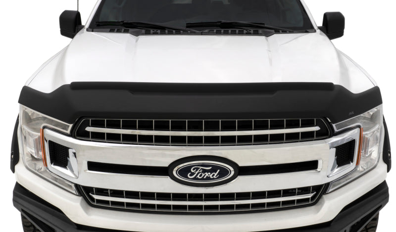 AVS 15-18 Ford F-150 Aeroskin II Textured Low Profile Hood Shield - Black 436096