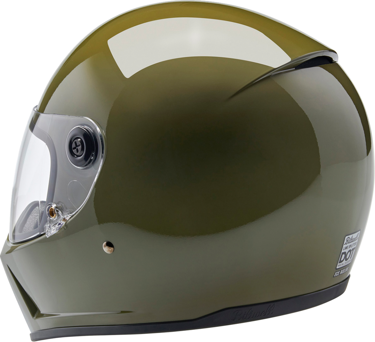 Casco BILTWELL Lane Splitter - Verde oliva brillante - Mediano 1004-154-503