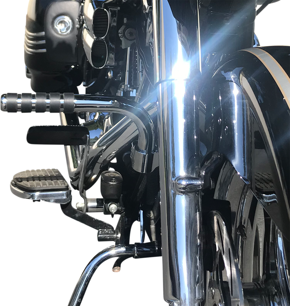 LINDBY Adjustable Footrest - Chrome - FLH '14+ 280000