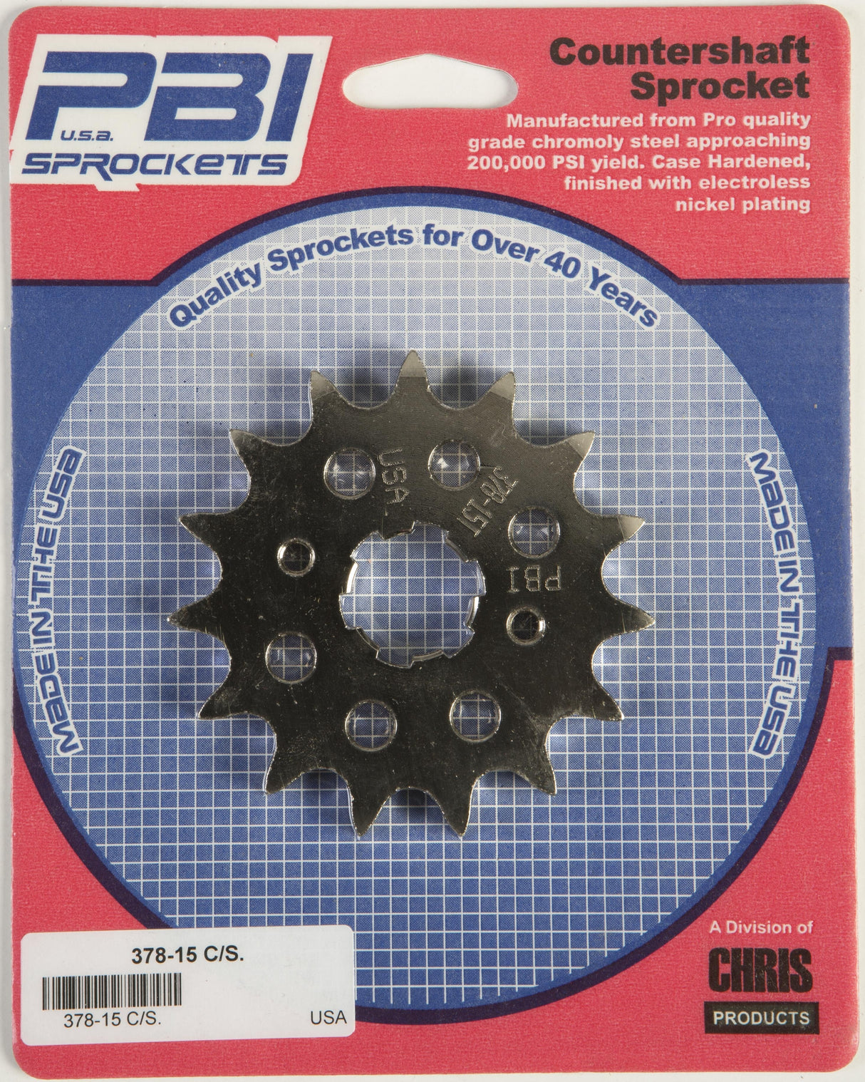 PBIFront Cs Sprocket Steel 15t-530 Hon378-15