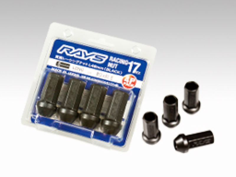 Rays 17 Hex L48 Racing Nut 12x1.5 - Black (4 Pieces) W17RN1215B