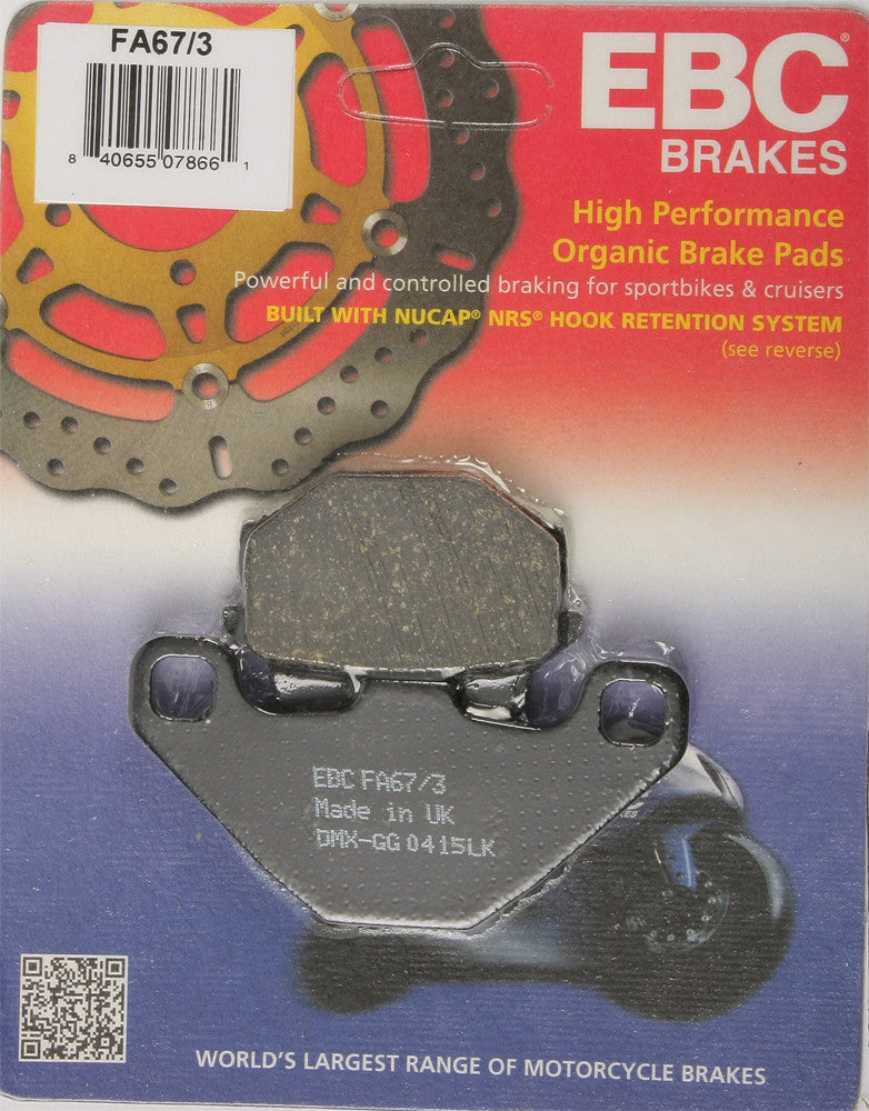 EBC Brake Pads Fa67/3 Organic FA67/3