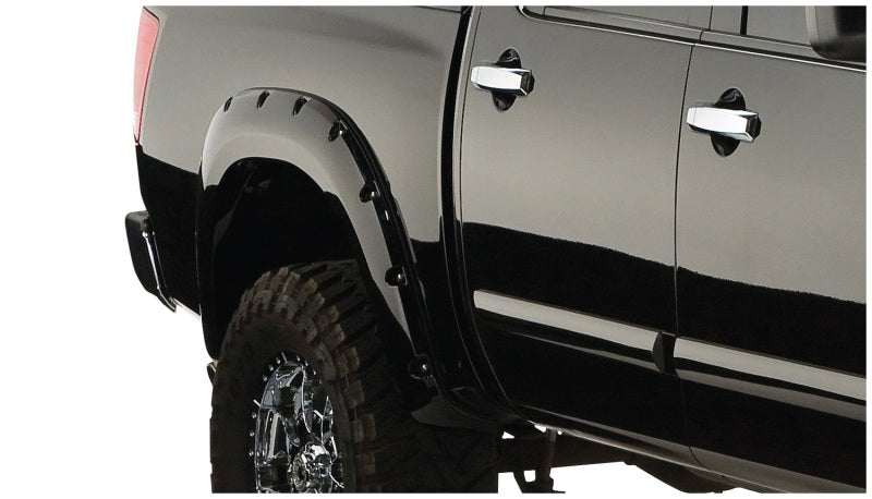 Bushwacker 04-15 Nissan Titan Pocket Style Flares 4pc 67.1/78.9/84/96in - Black 70907-02