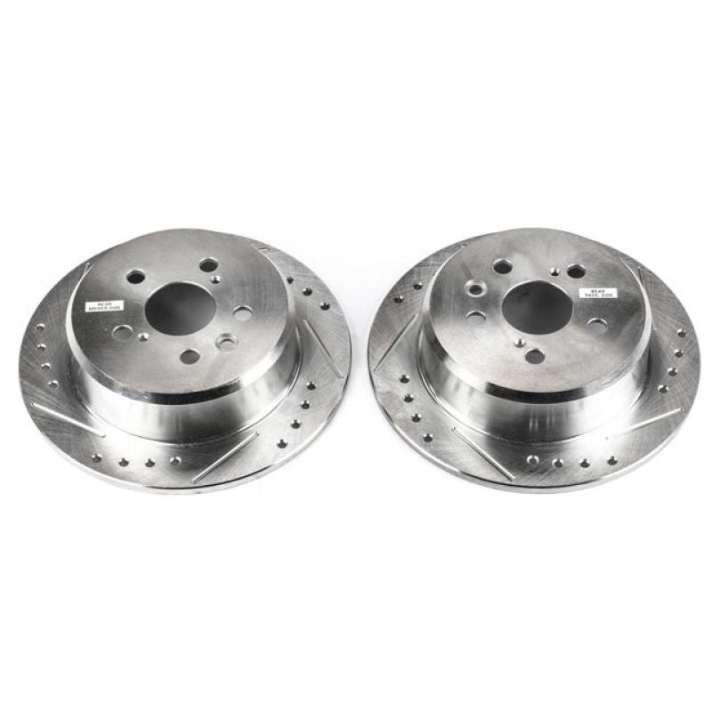 Power Stop 95-99 Toyota Celica Rear Evolution Drilled & Slotted Rotors - Pair JBR792XPR