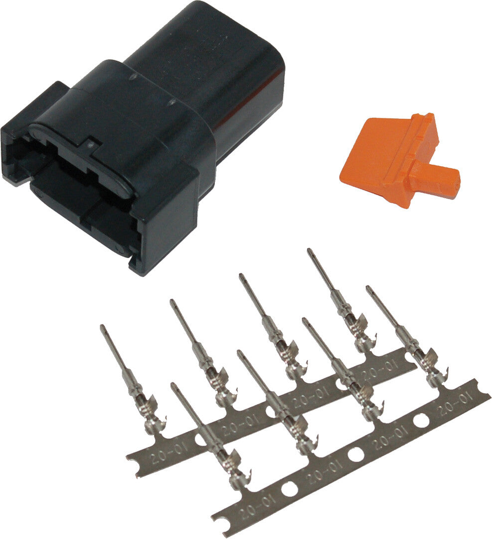 NAMZ CUSTOM CYCLEDeutsch Dtm 8-Pin Blk Receptcl W/8 Trmnls/Wdglck Hd74108-98bkMDR-8B