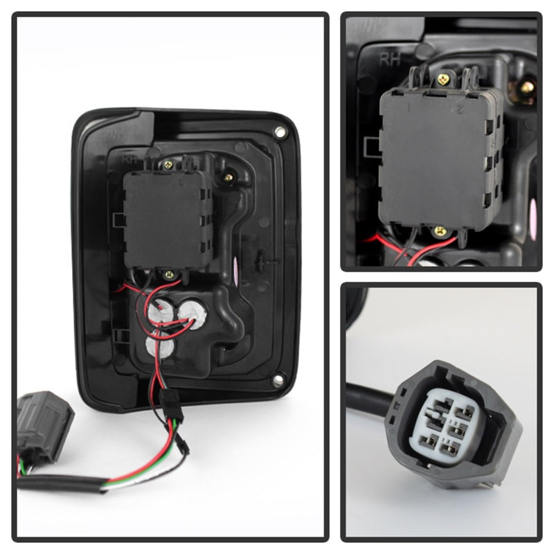 Spyder Jeep Wrangler 07-15 LED Tail Lights Black Smoke ALT-YD-JWA07-LED-BSM 5079978