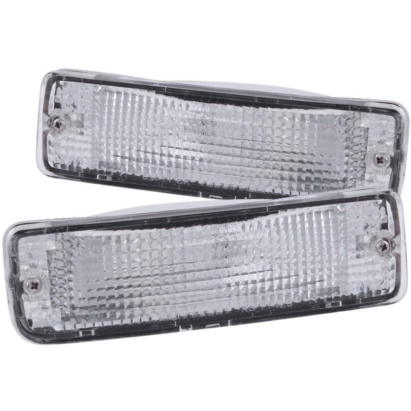 ANZO 1989-1995 Toyota Pickup Euro Parking Lights Chrome w/ Amber Reflector 511019