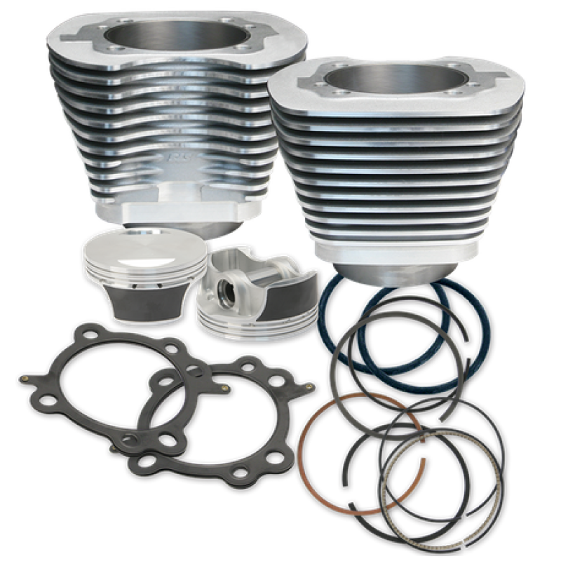 S&S Cycle 99-06 BT 97in Big Bore Cylinder Kit - Silver 910-0201
