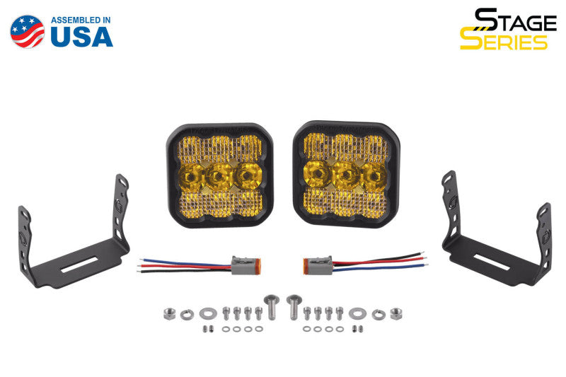 Diode Dynamics SS5 LED Pod Sport - Yellow Driving (Pair) DD6781P