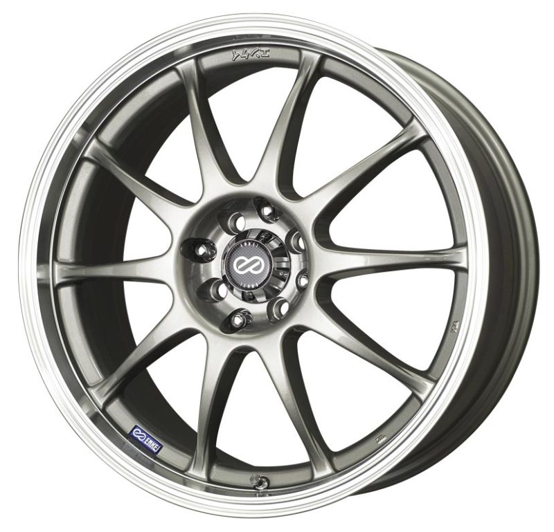 Enkei J10 16x7 5x112/114.3 38mm Offset 72.62mm Bore Dia Silver w/ Machined Lip Wheel 409-670-26SP