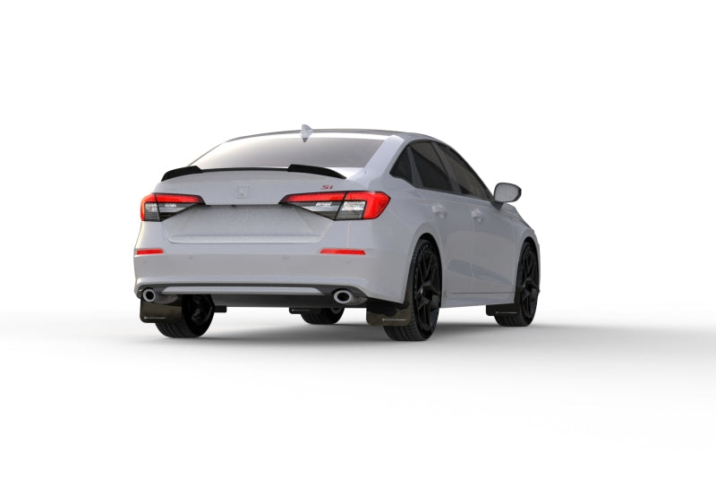 Rally Armor 2022 Honda Civic (Incl. Si/Sport/Touring) Black UR Mud Flap w/ Grey Logo MF90-UR-BLK/GRY