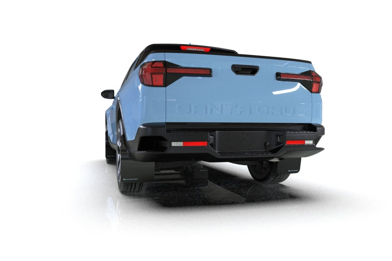 Rally Armor 2022 Hyundai Santa Cruz Black Mud Flap w/ Red Logo MF78-UR-BLK-RD