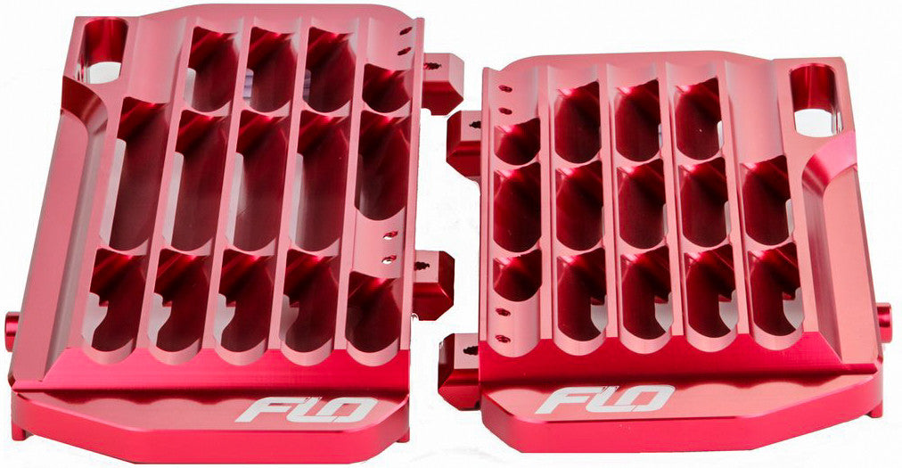 FLO MOTORSPORTS High Flow Radiator Braces Red FLO755R