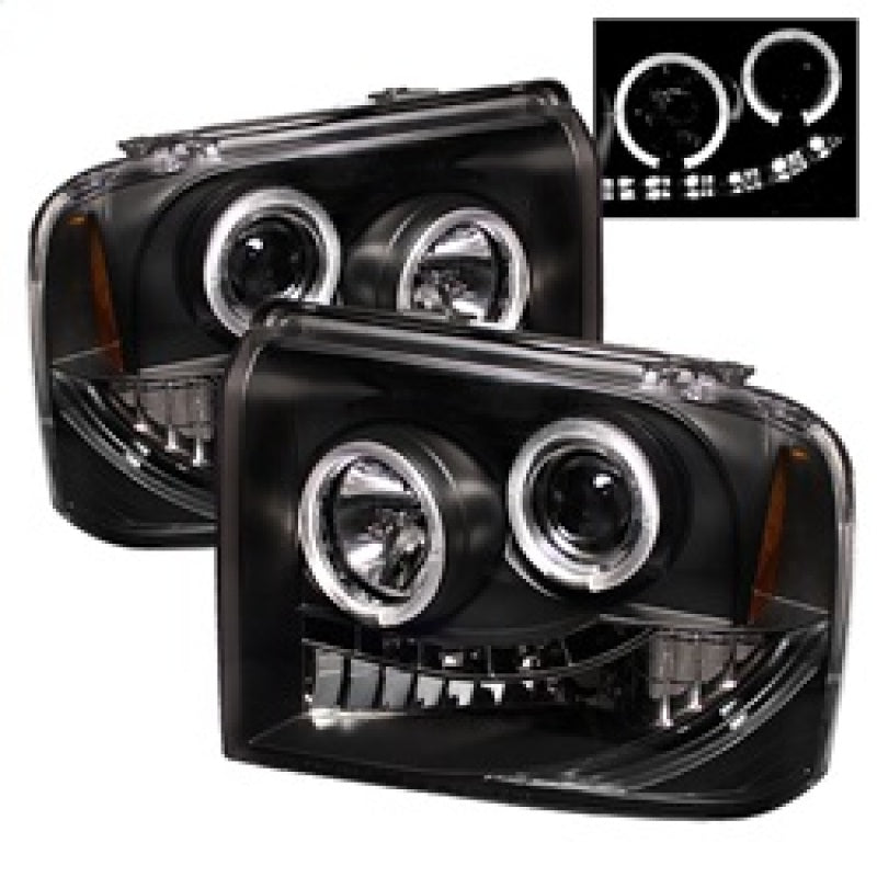 Spyder Ford F250/350/450 Super Duty 05-07 Projector Headlights LED Halo- LED Blk PRO-YD-FS05-HL-BK 5010544