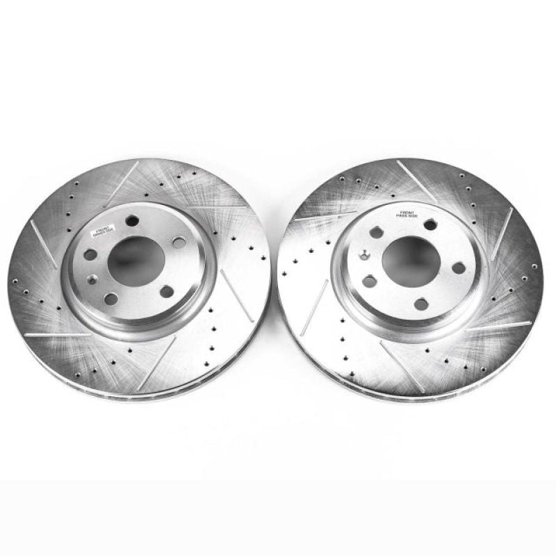 Power Stop 09-11 Audi A4 Front Evolution Drilled & Slotted Rotors - Pair EBR838XPR