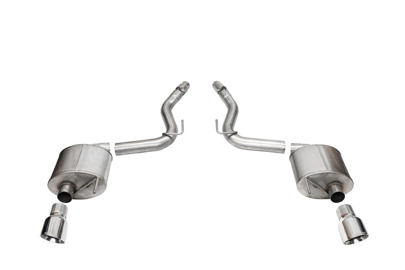 Corsa 2024 Ford Mustang GT Touring Axle-Back Dual Rear Exit with 4.5in Pro Series Polished Tips 21256