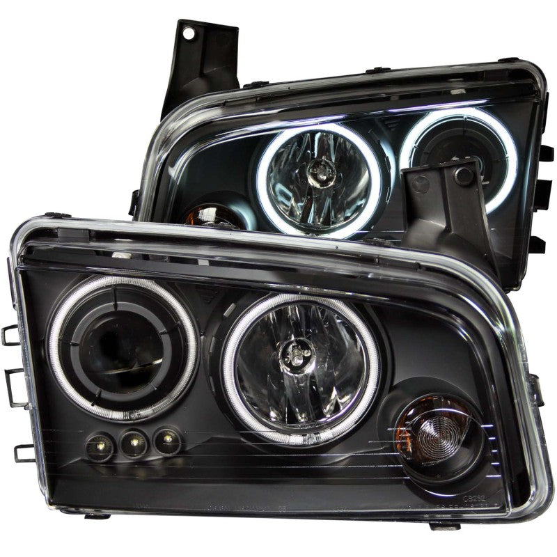 ANZO 2006-2010 Dodge Charger Projector Headlights w/ Halo Chrome (CCFL) 121218