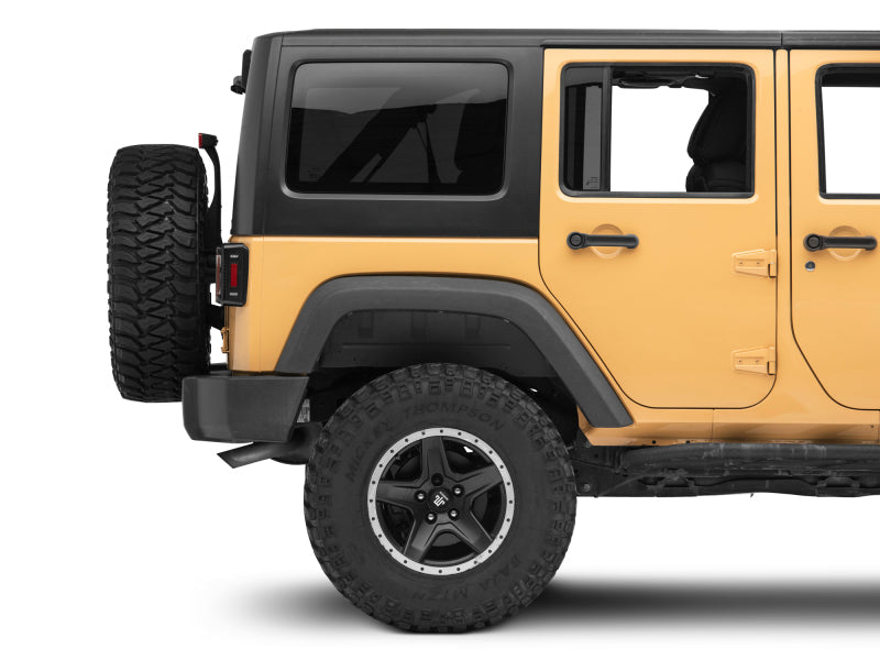 Raxiom 07-18 Jeep Wrangler JK Axial Series LED Halo Tail Lights- Black Housing (Dark Smoked Lens) J138358