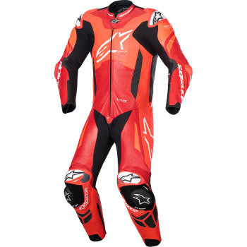 ALPINESTARS GP Plus v4 Sprint 1-Piece Leather Suit - Red Fluo/Mid Red/White - US 44 / EU 54 3150225-3087-54