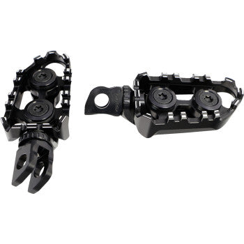 GILLES TOOLING Tech-X Enduro Footpeg - Driver - Black Versys 1000 2017 RGK-300-UF35-SET-B