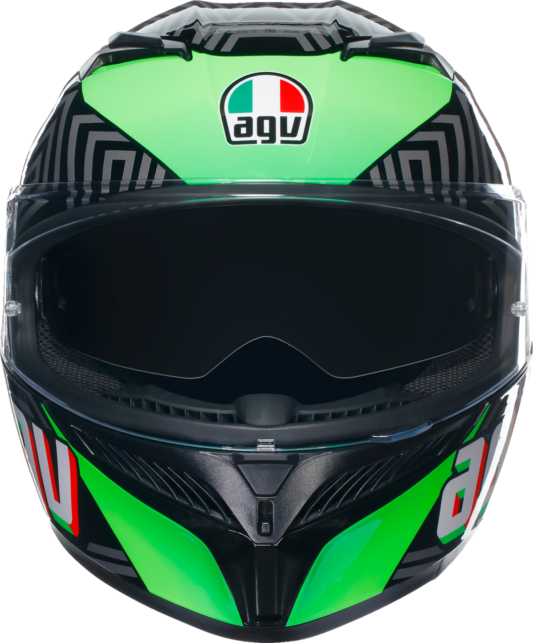 Casco AGV K3 - Kamaleon - Negro/Rojo/Verde - Mediano 2118381004013M